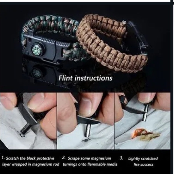 Get it for him Bracelet Multi Functional 1 Camouflage. 1 Blk.1 Blu or 1 Grn - Picture 4 of 10